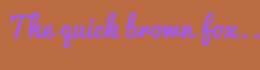Image with Font Color A35AEC and Background Color BB6B41